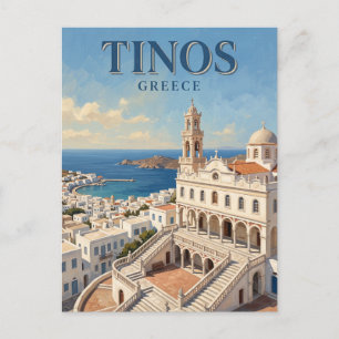 Kirche Panagia Evangelistria Tinos Griechenland Postkarte