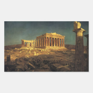 Kirche „Parthenon“-Aufkleber Rechteckiger Aufkleber