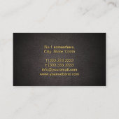 Kirche Pastor Minister Goldenes Kreuz Leather Visitenkarte (Rückseite)