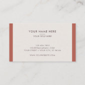 Kirche Pastor Modernes Rüstungskreuz Visitenkarte (Rückseite)