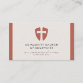 Kirche Pastor Modernes Rüstungskreuz Visitenkarte (Vorderseite)