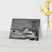 Kirche Personalisiert 8. Hochzeitstag Karte (Gelbe Blume)