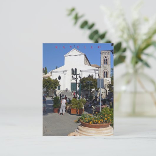 Kirche Ravello Aussicht Postkarte (Stehend Vorderseite)