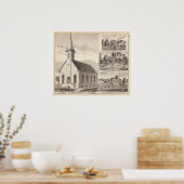 Kirche, Residenzen & Mühle Poster (Küche)