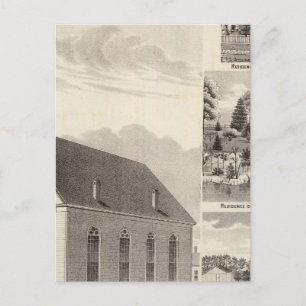 Kirche, Residenzen & Mühle Postkarte