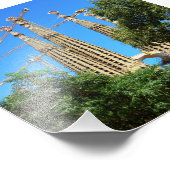 Kirche Sagrada Familia in Barcelona, Spanien Fotodruck (Ecke)