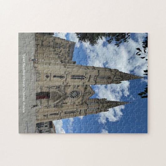 Kirche Saint Baudilus in Nimes, Frankreich, Puzzle (Horizontal)