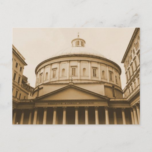 Kirche Saint Charles Borromeo Milano, Italien Postkarte (Vorderseite)