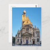 Kirche Saint-Etienne-du-Mont in Paris, Frankreich Postkarte (Vorne/Hinten)