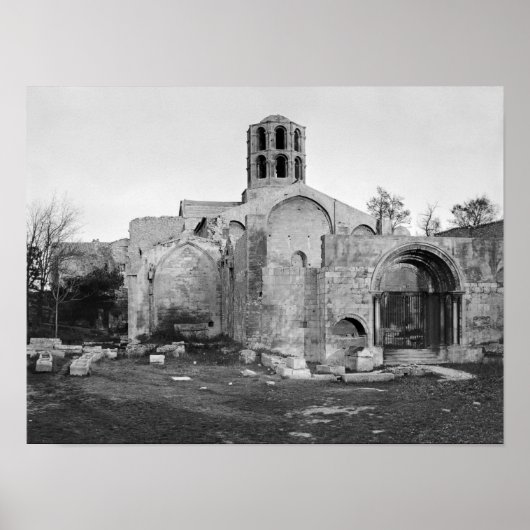 Kirche Saint-Honoratus von Les Alyscamps Poster (Vorne)