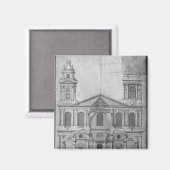 Kirche Saint-Sulpice Magnet (Vorderseite/Rückseite)
