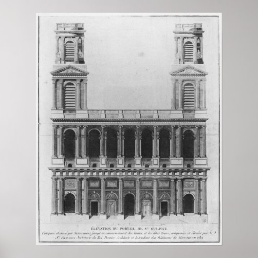 Kirche Saint-Sulpice Poster (Vorne)