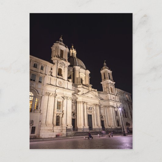 Kirche Sant Agnese auf der Piazza Navona - Rom Postkarte (Vorderseite)