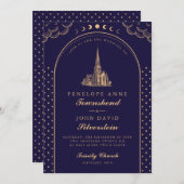 Kirche Santa Maria delle Grazie Lila Schloss Einladung (Vorne/Hinten)