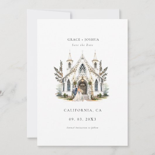 Kirche Santa Maria delle Grazie Save The Date (Vorderseite)