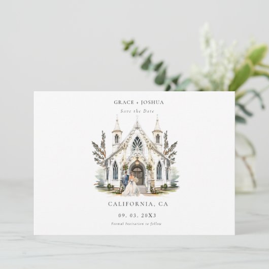 Kirche Santa Maria delle Grazie Save The Date (Stehend Vorderseite)