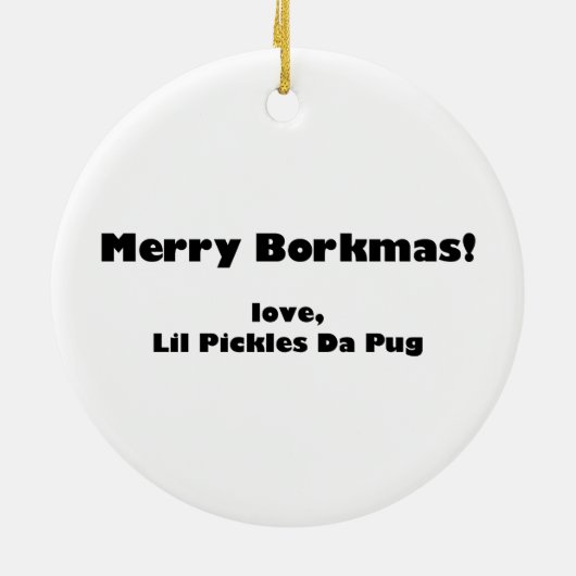 Kirche Santa Pickles Keramik Ornament (Hinten)