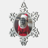 Kirche Santa Pickles Schneeflocken Zinn-Ornament (Rechts)