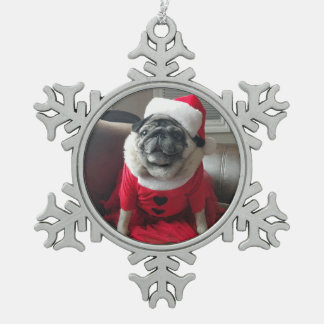 Kirche Santa Pickles Schneeflocken Zinn-Ornament