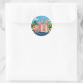 Kirche Santa Prisca Mexiko Runder Aufkleber (Tasche)