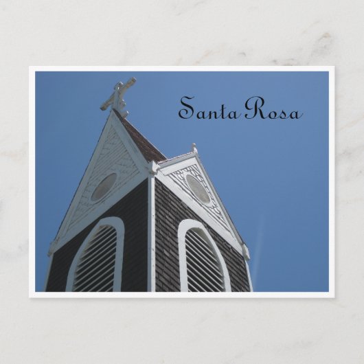 Kirche Santa Rosa, Ca. Postkarte (Vorderseite)