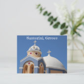 Kirche Santorini in Griechenland Postkarte (Stehend Vorderseite)