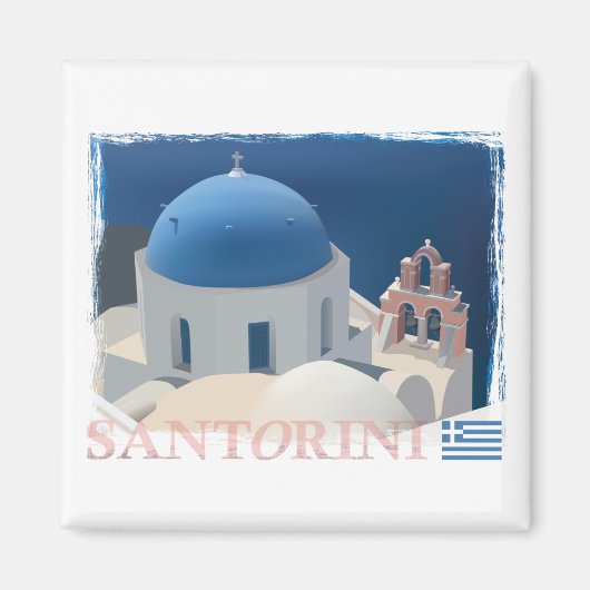 Kirche Santorini Magnet (Vorne)