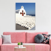 Kirche Santorini mit weißen Steinen Leinwanddruck (Insitu (Wohnzimmer))