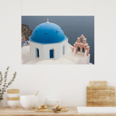 Kirche Santorini Poster (Küche)