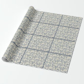 Kirche & Schiffe, Windmühle & Boote, Delft-inspiri Geschenkpapier (Ungerollt)