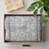 Kirche & Schiffe, Windmühle & Boote, Delft-inspiri Seidenpapier (Geschenk)