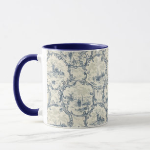 Kirche & Schiffe, Windmühle & Boote, Delft-inspiri Tasse