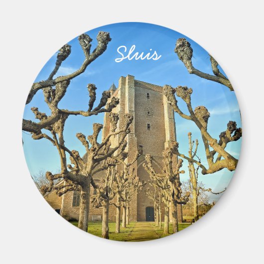 Kirche Sint Anna ter Muiden in Sluis, Niederlande Magnet (Vorne)