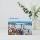 Kirche St. Anne und Margaret-Brücke in Budapest Postkarte (Stehend Vorderseite)