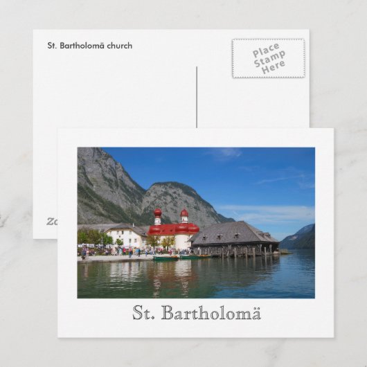 Kirche St. Bartholomä Postkarte (Vorne/Hinten)