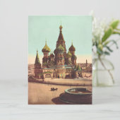 Kirche St. Basil, Roter Platz Moskau Einladung (Stehend Vorderseite)