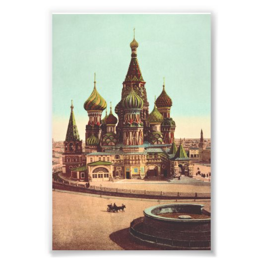 Kirche St. Basil, Roter Platz Moskau Fotodruck (Vorne)