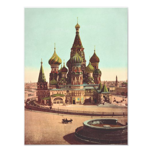 Kirche St. Basil, Roter Platz Moskau Fotodruck (Vorne)