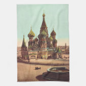 Kirche St. Basil, Roter Platz Moskau Geschirrtuch (Vertikal)