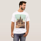 Kirche St. Basil, Roter Platz Moskau T-Shirt (Vorne ganz)