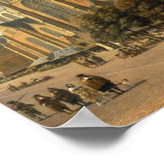 Kirche St. Bavo in Haarlem, 1666 Poster (Ecke)