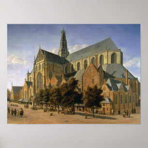 Kirche St. Bavo in Haarlem, 1666 Poster