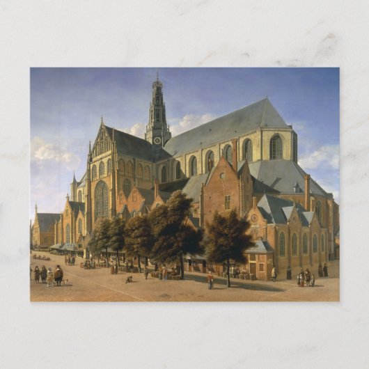 Kirche St. Bavo in Haarlem, 1666 Postkarte (Vorderseite)