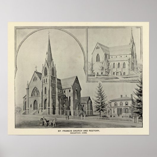 Kirche St. Francis, Naugatuck Poster (Vorne)