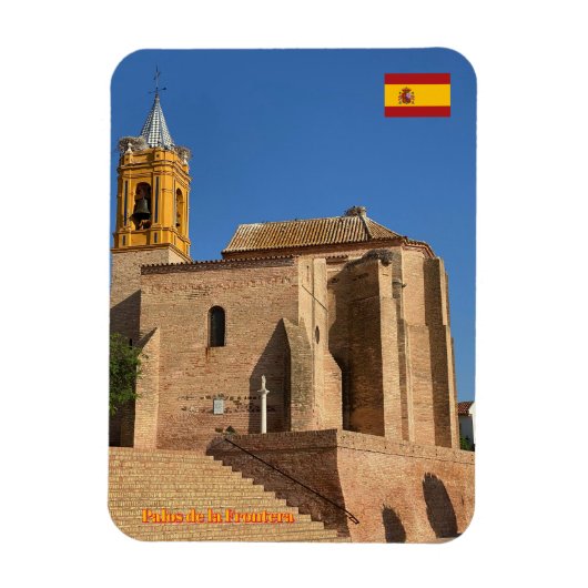 Kirche St. Georg, Palos de la Frontera in Spanien Magnet (Vertikal)