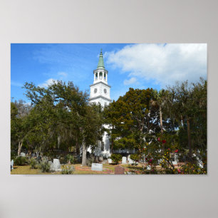Kirche St. Helena, Beaufort, South Carolina Poster