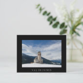 Kirche St. Jakob im Val di Funes Schwarze Postkart Postkarte (Stehend Vorderseite)
