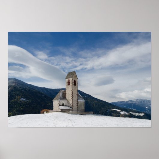 Kirche St. Jakob in Villnöss Poster (Vorne)