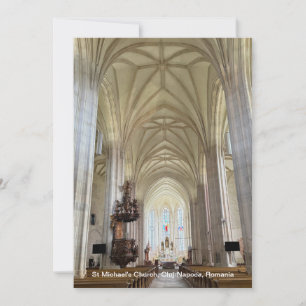 Kirche St. Michael, Cluj-Napoca, Rumänien, Feiertagskarte