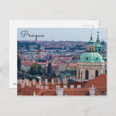 Kirche St. Nicolas und Dächer von Prag Postkarte (Vorne/Hinten)